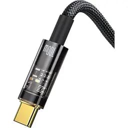 Кабель Baseus Explorer Series Auto Power-Off Cable USB to Type-C 100W 1m CATS000201 Black - мініатюра 3