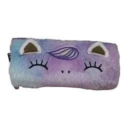Пенал-косметичка меховой Мордочка Единорога, Н-384 (в ассортименте)