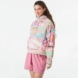 Толстовка жіноча Picture Organic Quenda 1/2 Zip Printed Women M Блакитний-Рожевий