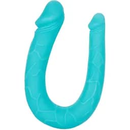 Двухсторонний фаллоимитатор Double Dong AC DC Dong 30.5 см бирюзовый