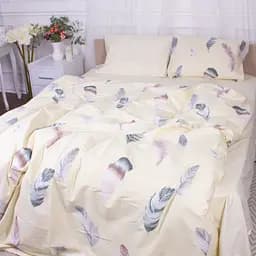 Пододеяльник на молнии MirSon Feathers 22-1351, сатин, 220х240 см, разноцветный