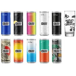 Набор дегустационный Underwood 4.1-8% 10 банок 0.33 л + фирменный бокал Billy 370 мл