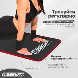 Килимок для йоги та фітнесу Flex Pro з червоним кантом EasyFit fit0025101 - мініатюра 5
