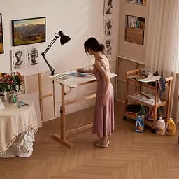 Стіл художній креслярський Meeden 6063, 90x60x84 см, дерев'яний, регульована висота - мініатюра 10
