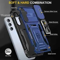 Ударостійкий чохол Camshield Army Ring для Samsung Galaxy A57 5G Синій / Navy - мініатюра 4
