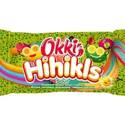 Жувальні драже з кислинкою Okki Hihikls Sour асорті смаків 25 г