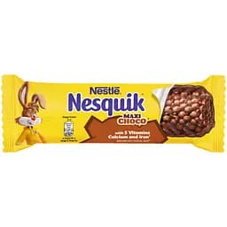Батончик з цільними злаками Nesquik Maxi Choco з шоколадом, вітамінами та мінеральними речовинами 25 г