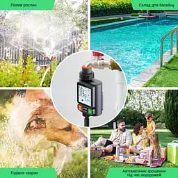 Програмований таймер подачі води XON WaterTimer X344 для поливу (XWTDCS312401B 3497) Чорний - мініатюра 4