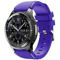 Силиконовый ремешок Watchbands для Samsung Gear S3 Samsung Galaxy Watch 46mm Silver - фиолетовый (WB001PURPLE)