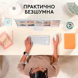 Бездротова миша Logitech Lift for Mac Vertical Ergonomic Bluetooth Off-White (910-006477) - мініатюра 5