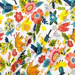 Дитяча постільна білизна в ліжечко FAIRY BIRDS, помаранчевий (EthnicFlowerBirds_Marmalade94_140) - мініатюра 5