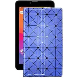 Чехол StatusCASE из экокожи для планшета Prestigio Wize 4117 3G Синий ромб