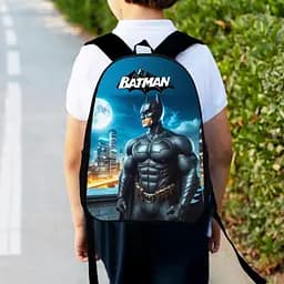 Рюкзак детский Бэтмен «Batman» 34х27см, городской ранец для мальчика с принтом (00563)