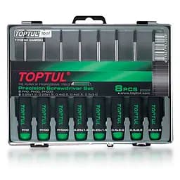 Комплект прецизионных отверток (PH000-PH0, SL1.2-SL3) 8ед. Toptul hoz0007660