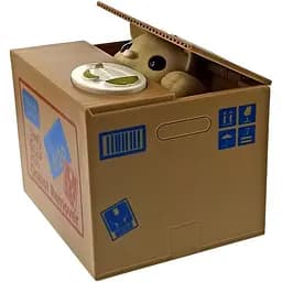 Копилка Кошка Ворюга на батарейках 12х9х10 см