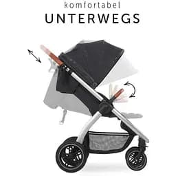 Прогулянкова коляска Hauck Uptown Melange Black, чорна (14827-3) - мініатюра 4