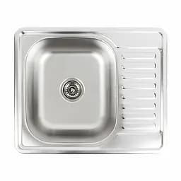 Кухонная мойка из нержавеющей стали Platinum 5848 декор (0,8 /180 мм), R, Decor