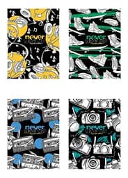 Комплект 4 шт загальних зошитів. Зошит Школярик А5 80 арк. у лінію 5221 4823088235289