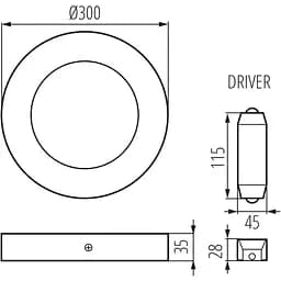 Світильник Kanlux Carsa V2LED 24W-NW-W down-light (33541) - мініатюра 4