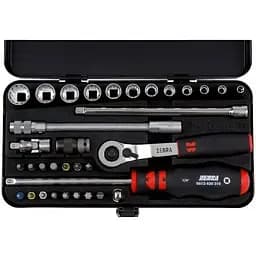 Набір головок Wurth Multi 1/4" з тріскачкою в кейсі 34 шт. Zebra (096501434)