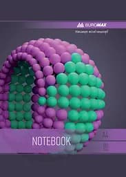 Зошит для нотаток BUROMAX, А4, 80 арк., клітинка, спіраль, BM.24452101-07