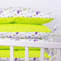 Подушка-борт MirSon Kids Time 18-0001 Hello Dino захисна біла 4 шт. - мініатюра 5