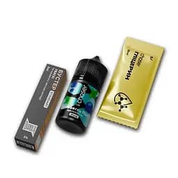 Набор компонентов для самозамеса солевой заправки CHASER Lux Ultra 30 мл BLUEBERRY MINT Черника Мята, 0-50 мг (18055)