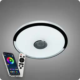 Люстра світлодіодна 517 Dlight RGB з пультом і колонкою 80Вт Білий (02162) - мініатюра 8