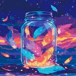 Картина за номерами Santi Магічне пір'я 40х40 см LED підсвітка (956543)