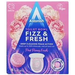 Таблетки для чистки унитазов Astonish Fizz & Fresh с ароматом пиона 8 шт. 