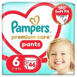 Подгузники-трусики Pampers Premium Care Pants Размер 6 (13-19 кг) 46 шт. 