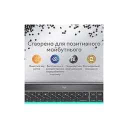 Клавіатура Logitech Slim Solar+ Bluetooth Graphite (920-013764) - мініатюра 6