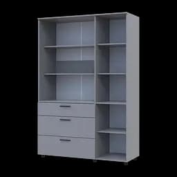 Шафа для одягу Doros Торн Сірий 3 ДСП/3Ш (полиці) 135х51.6х200 (44900490) - мініатюра 7