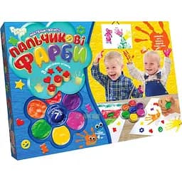 Дитячі пальчикові фарби Danko Toys Моя перша творчість 7 кольорів 6819DT