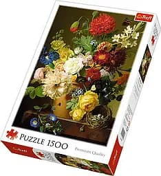 Набір Пазли - (1500 елм.) - "Натюрморт з квітами"