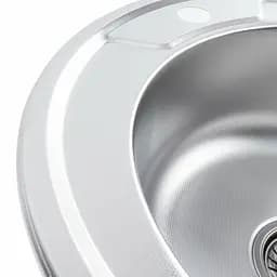 Кухонна мийка з нержавіючої сталі Platinum декор 490 (0,8/180 мм), Decor - мініатюра 4