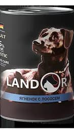 Влажный корм для собак Landor Полноценный сбалансированный всех пород ягненка с лососем 0,4 кг