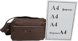 Жіноча шкіряна сумка на плече Borsacomoda Коричнева - мініатюра 10