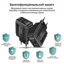 Зарядний пристрій XON PowerCharge 20W (PD20) USB Type-C (PCWA020020A1С1W 6143) Білий - мініатюра 2