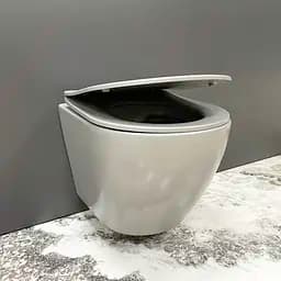 Подвесной унитаз VBI Vulcano light grey matt VBI-020416, Серый