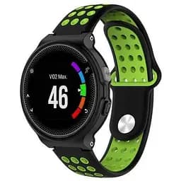 Спортивний ремінець з перфорацією Primo для годинника Garmin Forerunner/Approach Black Green