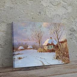 Інтер'єрна картина Хати взимку, Васильківський Сергій, Україна, істория, інтер'єрний декор, 40×60 см (id6898) - мініатюра 2