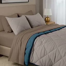 Покривало стьобане двостороннє Cosas Taupe Stone CS9 150х220 см (Blanket_84Quartz_68Sky_kt_110Ocean_150x220) - мініатюра 3