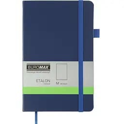 Книга записна Buromax Etalon без лініювання 195х125 мм синя 96 аркушів (BM.291060-02)