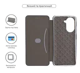 Чехол-книжка для Samsung Galaxy A37 5G, G-Case, черный, кожаный чехол-книжка из экокожи (PU) и TPU, с магнитом, с подставкой и вместительным кардхолдером, противоударный, защита всего корпуса, ArmorStandart (ARM89690) - мініатюра 3
