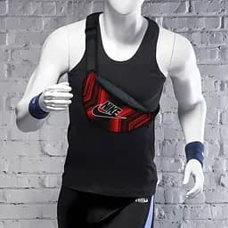 Сумка-бананка Nike чоловіча/жіноча спортивна 32×16 см з розширювачем поясна сумка або сумка через плече (3737) - мініатюра 2