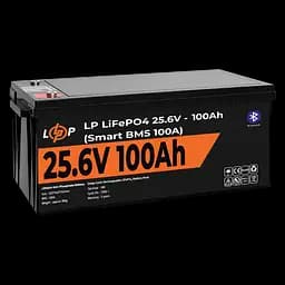 Акумулятор LP LiFePO4 24V (25,6V) - 100 Ah (2560Wh) (Smart BMS 100А) з BT пластик - мініатюра 4