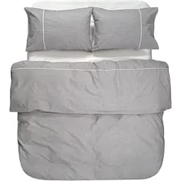 Комплект постельного белья Lotus Home Premium Percale Stripe евро антрацит (svt-2000022342636)