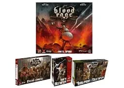 Настольная игра Geekach Games Кровь и Ярость с дополнениями Пятый игрок + Боги Асгарда + Колдуны Мидгарда (укр.) (GKCH151BR+3)
