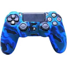 Чехол на геймпад Silicone Case для Sony DualShock 4 Blue Camouflage [81622]